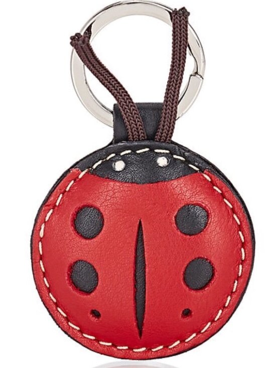 Barneys New York Accessories - NWOT Barney’s New York Ladybug keychain/bag charm in red & black leather